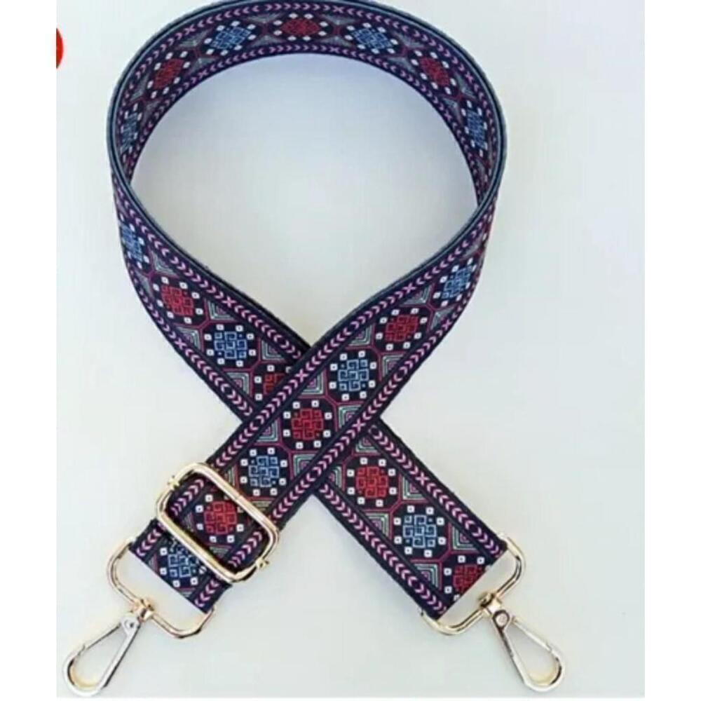Geometric Pattern Adjustable Purse Strap